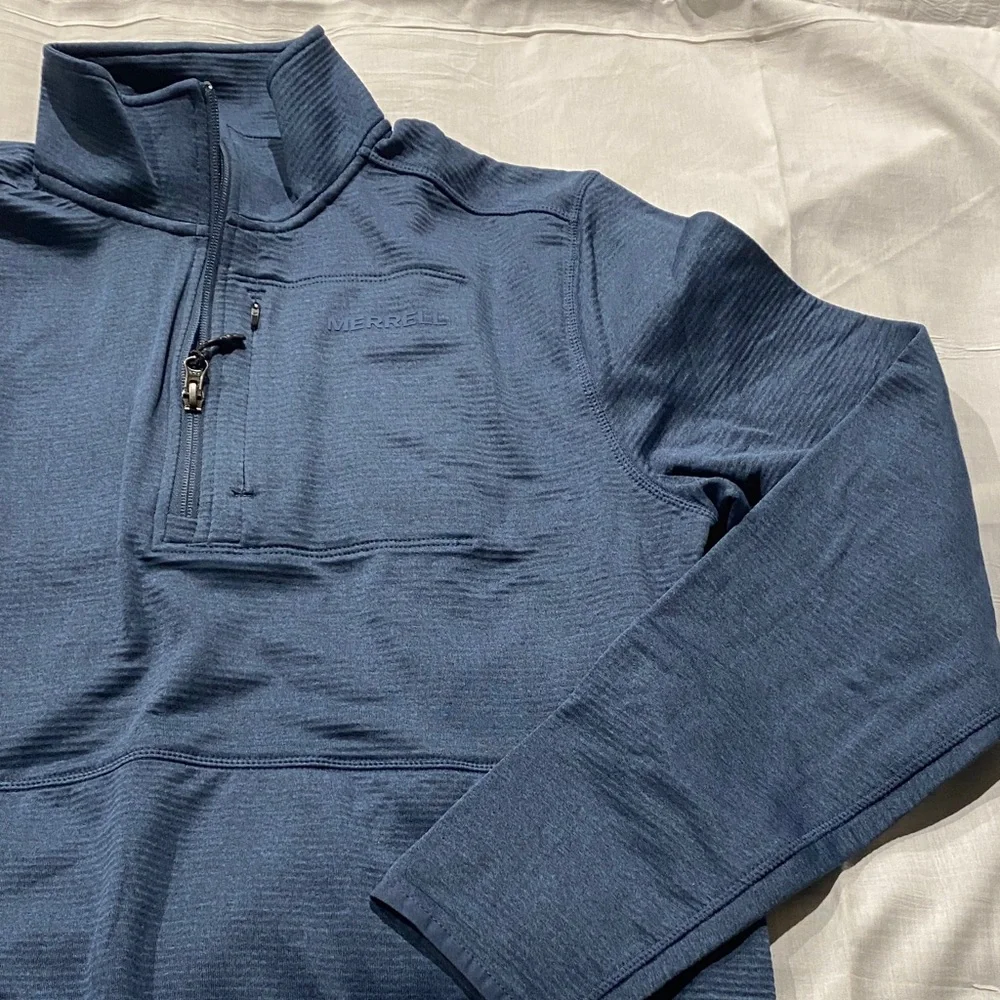 Merrell Blue Lightweight Quarter Zip‎ Pullover-NWOT